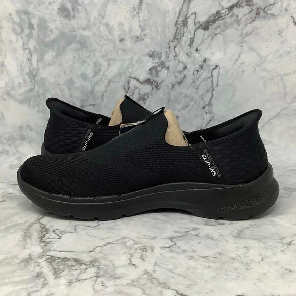 NWT Skechers Size 9.5 Extra Wide Black Go Walk 6 Easy On Walking Sneakers P1-18 - Picture 4 of 10